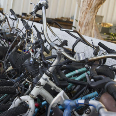 a row of bikes